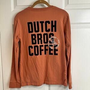 Dutch Bros Coffee Embroidered “Stay You Stay Dutch” Long Sleeve T Shirt Size M
